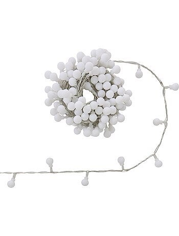 Guirlande lumineuse boules d'extérieur 17,5 m 233 led blanc chaud 13 fonctions sur secteur