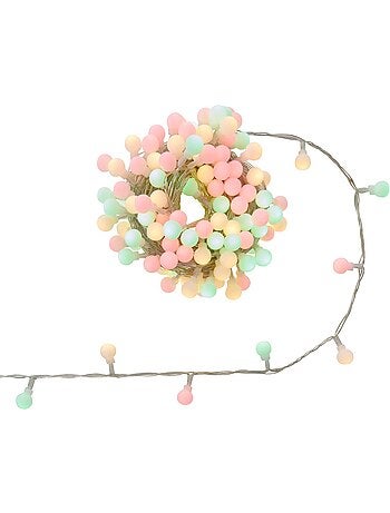 Guirlande lumineuse boules d'extérieur 17,5 m 233 led blanc chaud 13 fonctions sur secteur