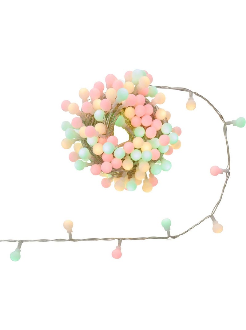 Guirlande lumineuse boules d'extérieur 17,5 m 233 led blanc froid 13 fonctions sur secteur Blanc froid - Kiabi