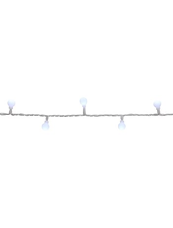 Guirlande lumineuse boules d'extérieur 7,5 m 100 led blanc froid 13 fonctions sur secteur