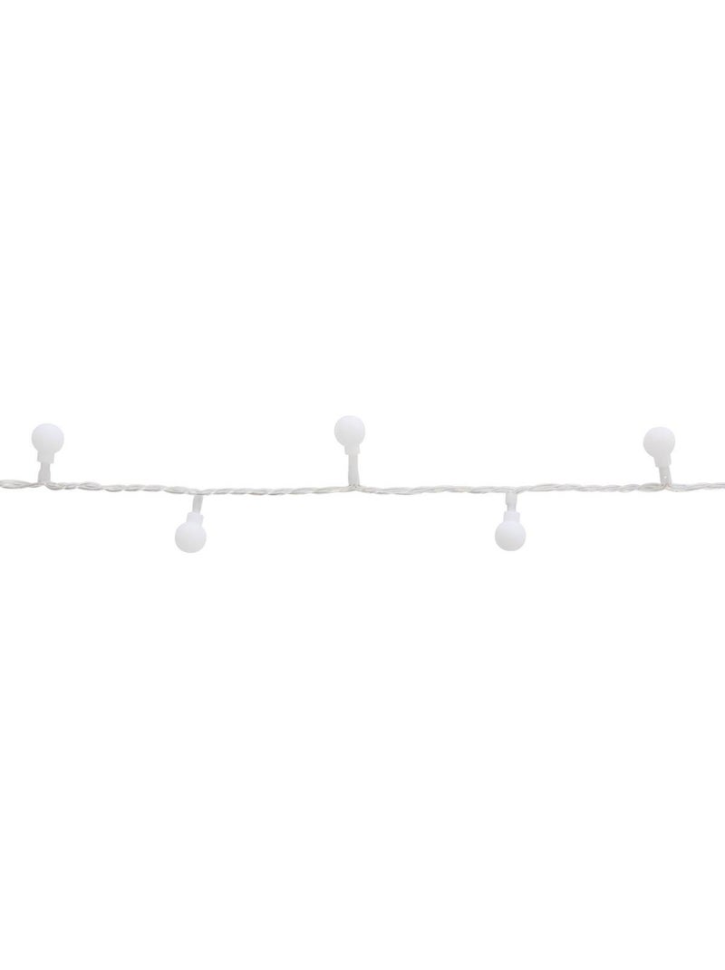 Guirlande lumineuse boules d'extérieur 7,5 m 100 led blanc froid 13 fonctions sur secteur Blanc froid - Kiabi