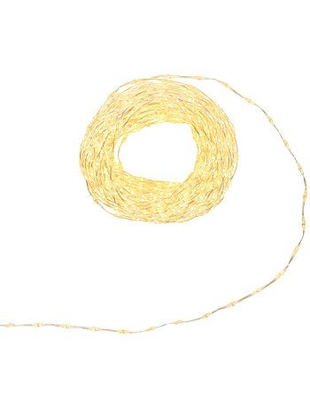 Guirlande lumineuse cluster d'extérieur 15 m 1000 led blanc chaud fil cuivre 8 fonctions solaire