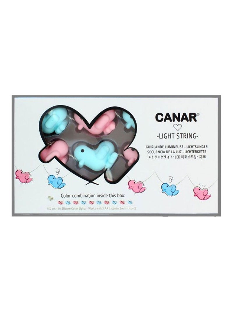 Guirlande lumineuse collection canar modèle duo Bleu Rose Blanc - Kiabi