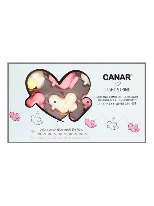 Guirlande lumineuse collection canar modèle soft pink - Kiabi