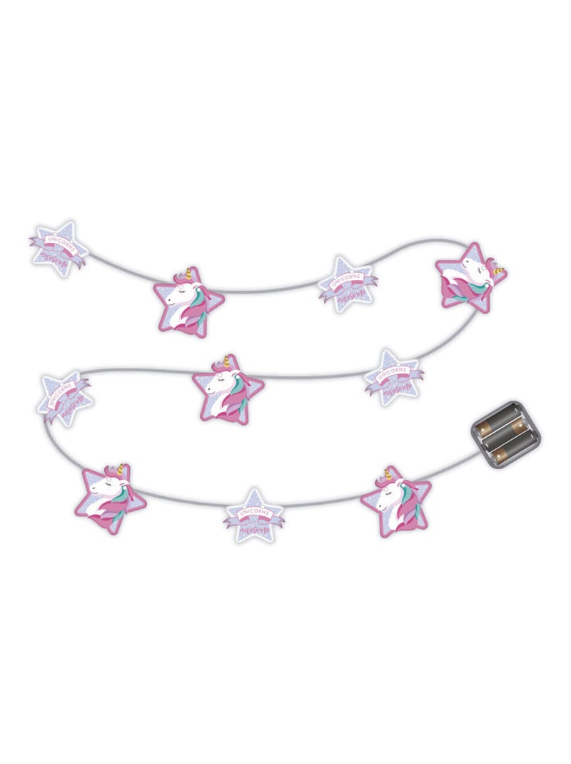 Guirlande lumineuse de Noël 10 LED - Licorne Multicolore - Kiabi
