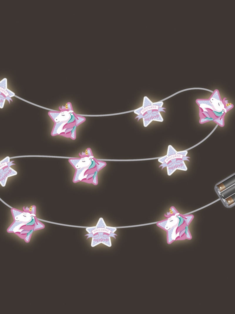 Guirlande lumineuse de Noël 10 LED - Licorne Multicolore - Kiabi