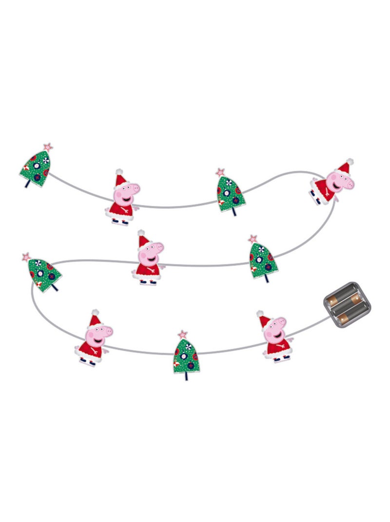 Guirlande lumineuse de noel Peppa Pig - 10 Leds - 165 cm Multicolore - Kiabi