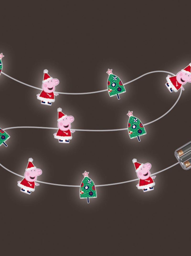 Guirlande lumineuse de noel Peppa Pig - 10 Leds - 165 cm Multicolore - Kiabi