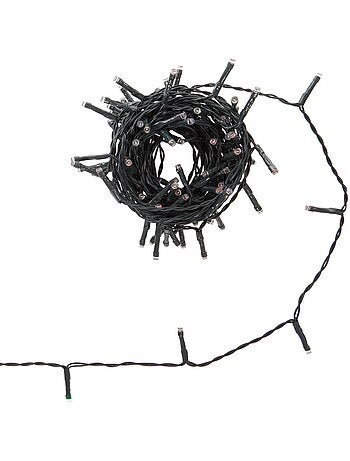 Guirlande lumineuse d'extérieur 10 m 100 led multicolore 8 fonctions solaire