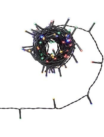 Guirlande lumineuse d'extérieur 10 m 100 led multicolore 8 fonctions solaire