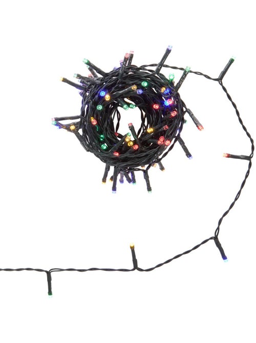 Guirlande lumineuse d'extérieur 10 m 100 led multicolore 8 fonctions solaire - Kiabi Guirlande lumineuse d'extérieur 10 m 100 led multicolore 8 fonctions solaire - Kiabi