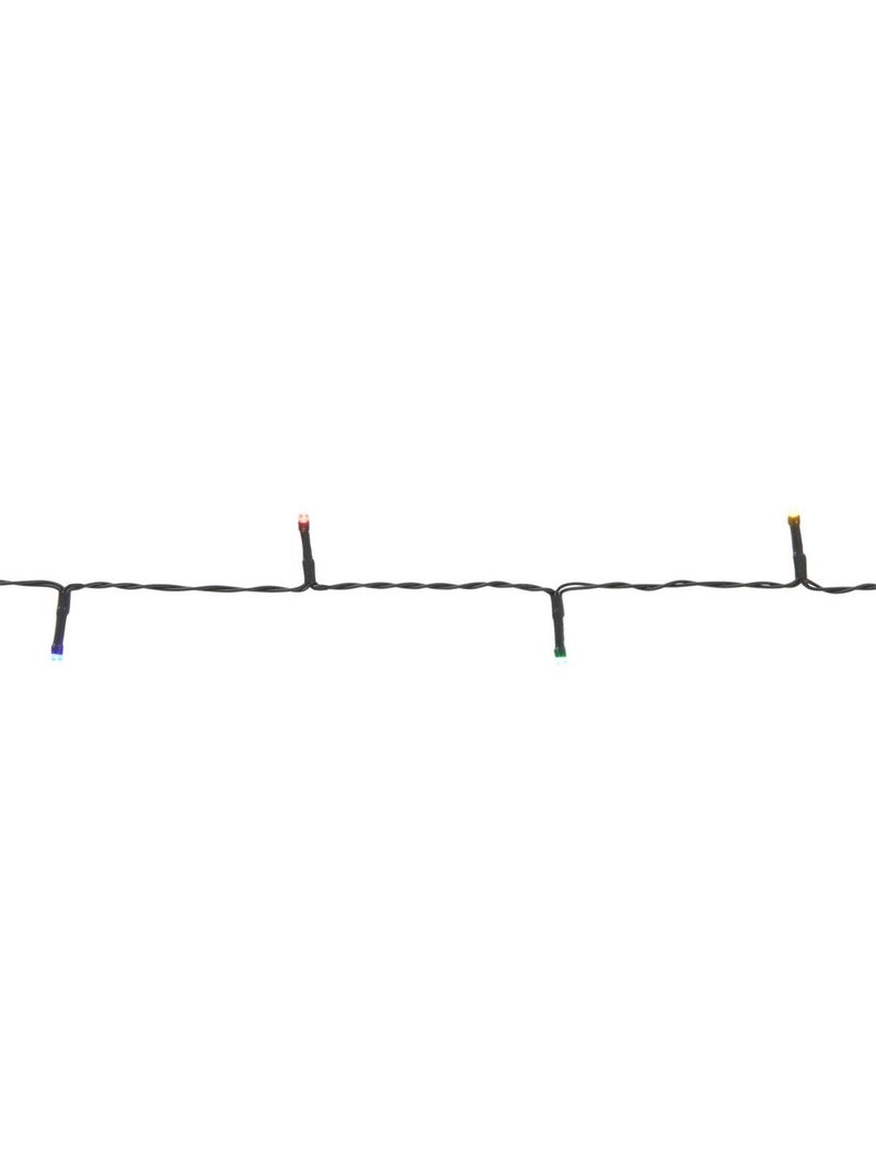 Guirlande lumineuse d'extérieur 10 m 100 led multicolore 8 fonctions solaire Vert - Kiabi