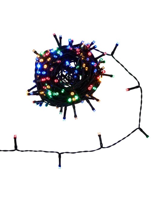 Guirlande lumineuse d'extérieur 14 m 192 led multicolore 8 fonctions avec minuteur à piles - Kiabi Guirlande lumineuse d'extérieur 14 m 192 led multicolore 8 fonctions avec minuteur à piles - Kiabi