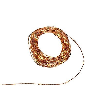 Guirlande lumineuse d'extérieur 15 m 300 led blanc chaud fil cuivre 13 fonctions sur secteur