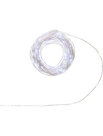Guirlande lumineuse d'extérieur 15 m 300 led blanc froid fil cuivre 8 fonctions solaire