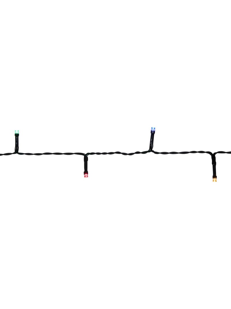 Guirlande lumineuse d'extérieur 1,8 m 24 led multicolore 8 fonctions avec minuteur à piles Noir - Kiabi
