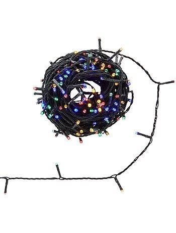 Guirlande lumineuse d'extérieur 20 m 200 led multicolore 8 fonctions solaire