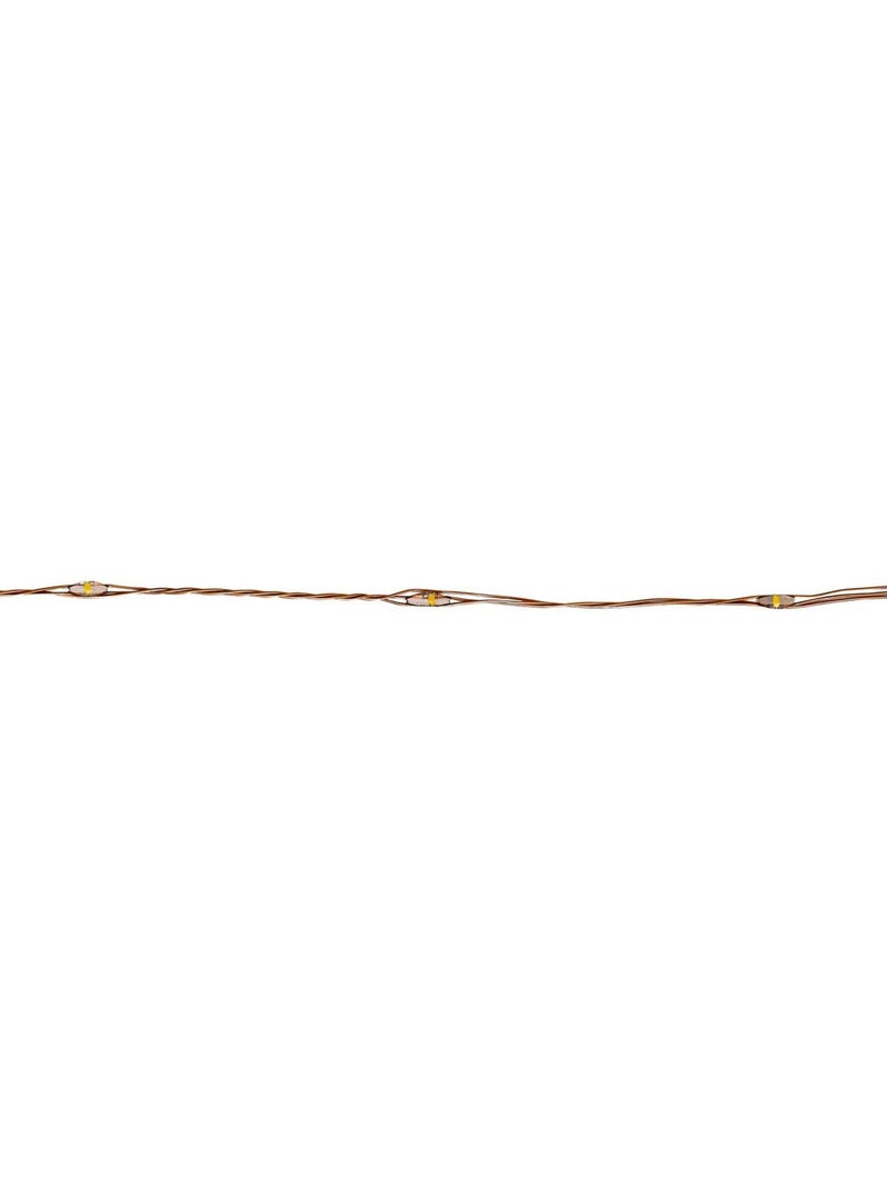 Guirlande lumineuse d'extérieur 20 m 400 led blanc chaud fil cuivre 13 fonctions sur secteur Blanc chaud - Kiabi