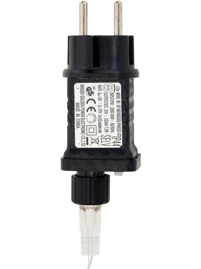 Guirlande lumineuse d'extérieur 20 m 400 led blanc froid fil cuivre 13 fonctions sur secteur Blanc froid - Kiabi