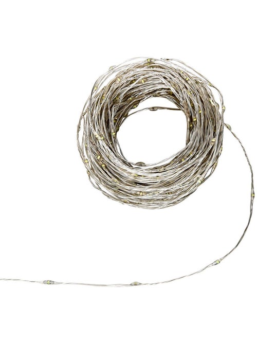 Guirlande lumineuse d'extérieur 30 m 600 led blanc froid fil cuivre 13 fonctions sur secteur - Kiabi Guirlande lumineuse d'extérieur 30 m 600 led blanc froid fil cuivre 13 fonctions sur secteur - Kiabi
