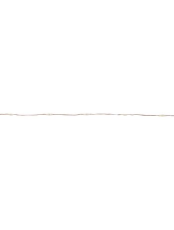 Guirlande lumineuse d'intérieur 2 m 40 led blanc froid fil cuivre lumière fixe avec minuteur à piles