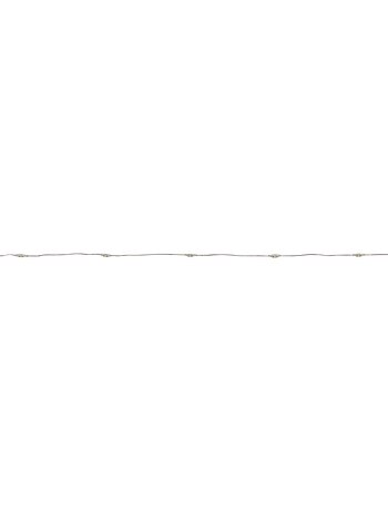 Guirlande lumineuse d'intérieur 2 m 40 led blanc froid fil cuivre lumière fixe avec minuteur à piles