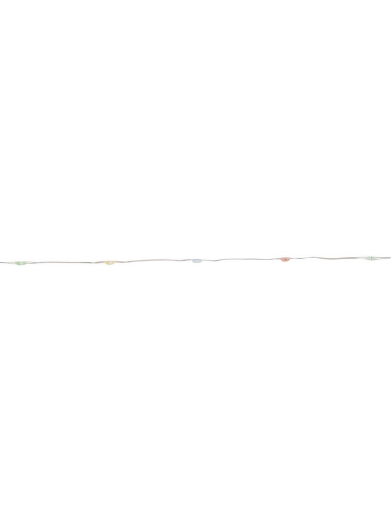 Guirlande lumineuse d'intérieur 2 m 40 led multicolore fil cuivre lumière fixe avec minuteur à piles Multicolore - Kiabi