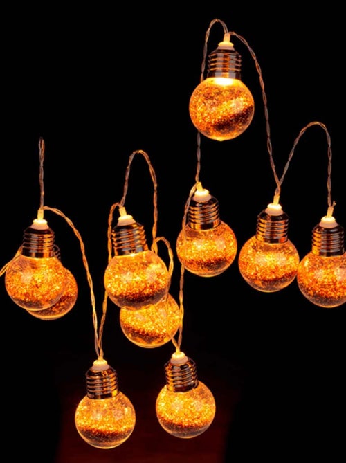 Guirlande lumineuse en forme d'ampoules - Kiabi