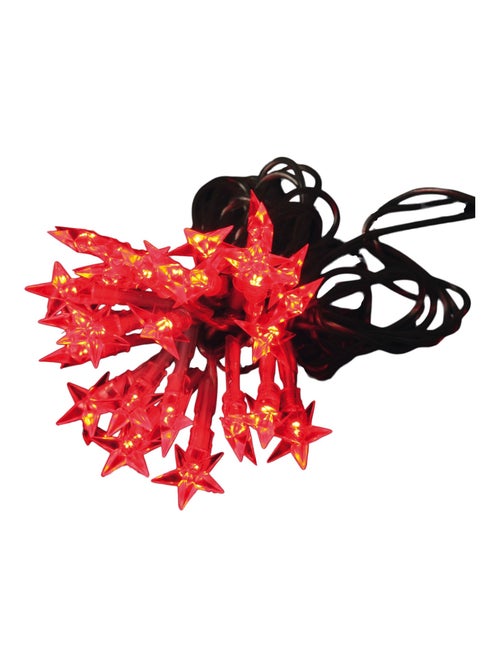 Guirlande Lumineuse Étoiles Souples 60 LED Rouge 8 Fonctions - Kiabi