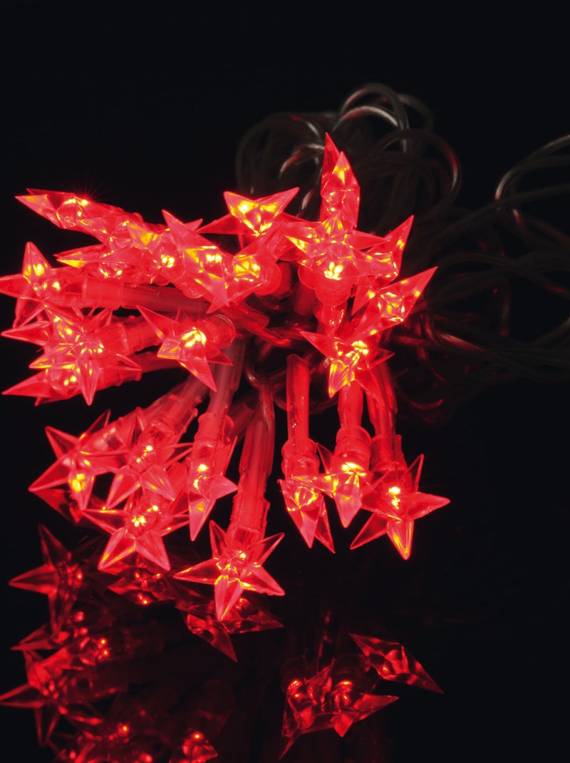 Guirlande Lumineuse Étoiles Souples 60 LED Rouge 8 Fonctions Rouge - Kiabi