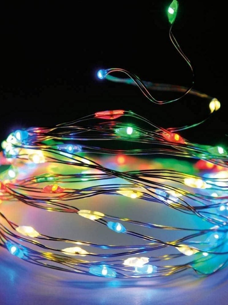 Guirlande lumineuse interieur fil 20 Led Bleu - Kiabi