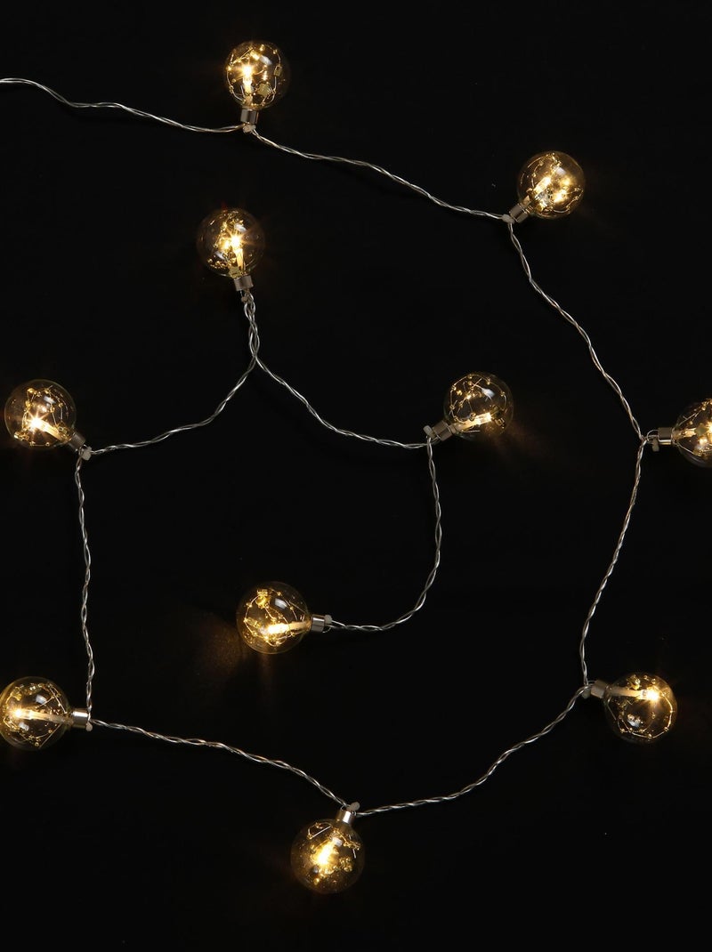 Guirlande lumineuse interieure 10 boules a Led Blanc - Kiabi