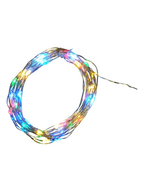 Guirlande Lumineuse Intérieure Fil de Cuivre 20 Mini LED Multicolores - Kiabi