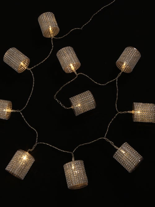 Guirlande Lumineuse Intérieure Tube Strass Argent 10 LED - Kiabi Guirlande Lumineuse Intérieure Tube Strass Argent 10 LED - Kiabi