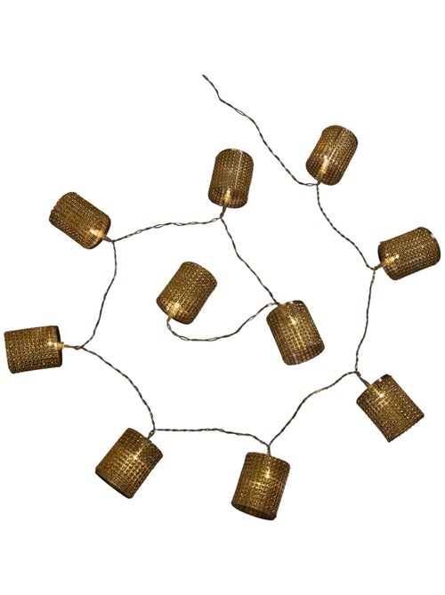 Guirlande Lumineuse Intérieure Tube Strass Or 10 LED - Kiabi