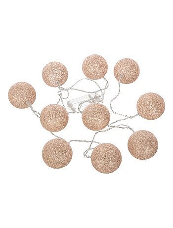 Guirlande lumineuse LED à piles 10 boules SHINI