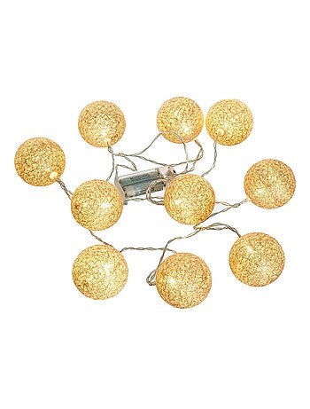 Guirlande lumineuse LED à piles 10 boules SHINI