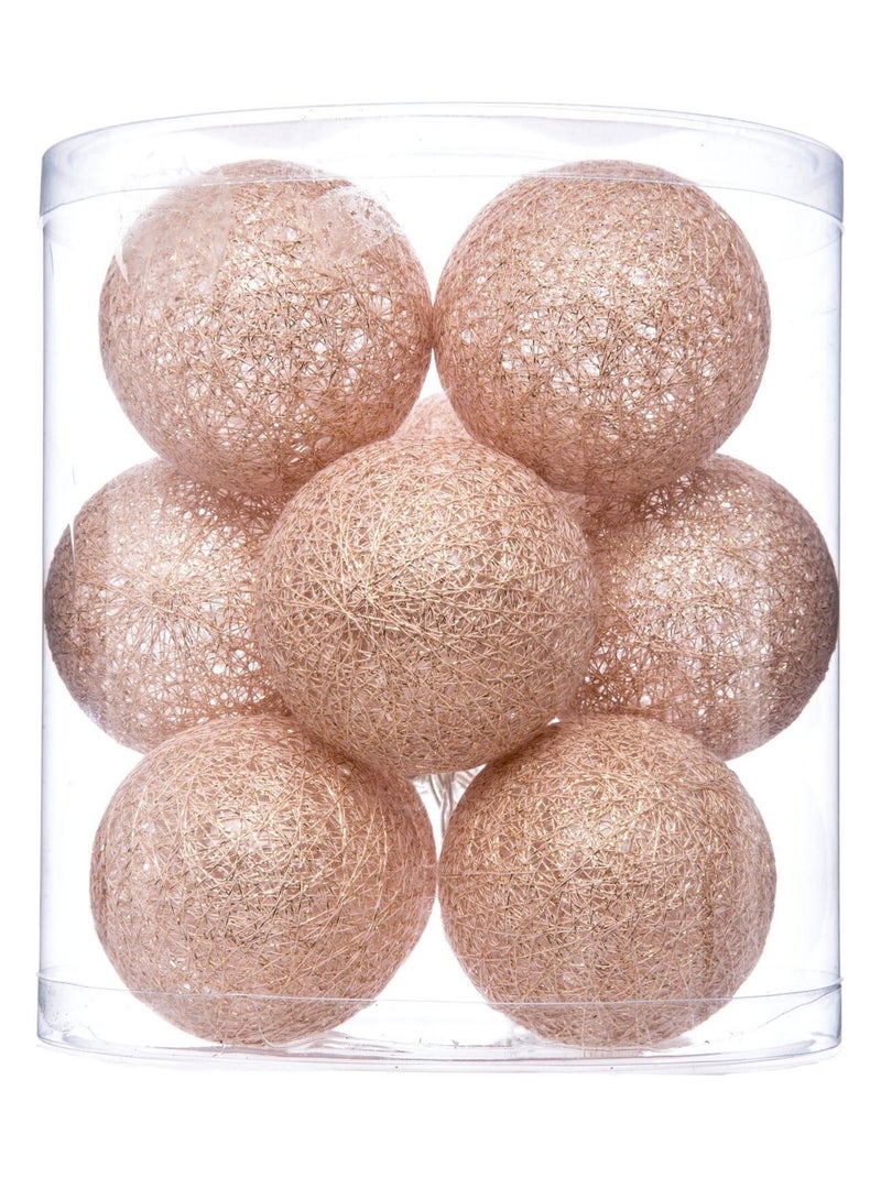 Guirlande lumineuse LED à piles 10 boules SHINI Rose - Kiabi