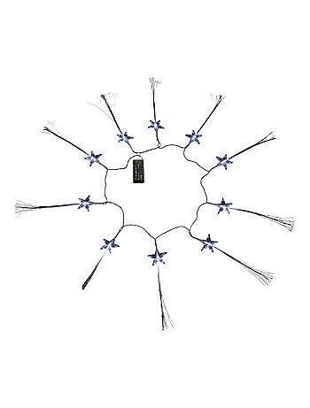 Guirlande Lumineuse LED Étoiles Fibre Optique 10 LED Blanc