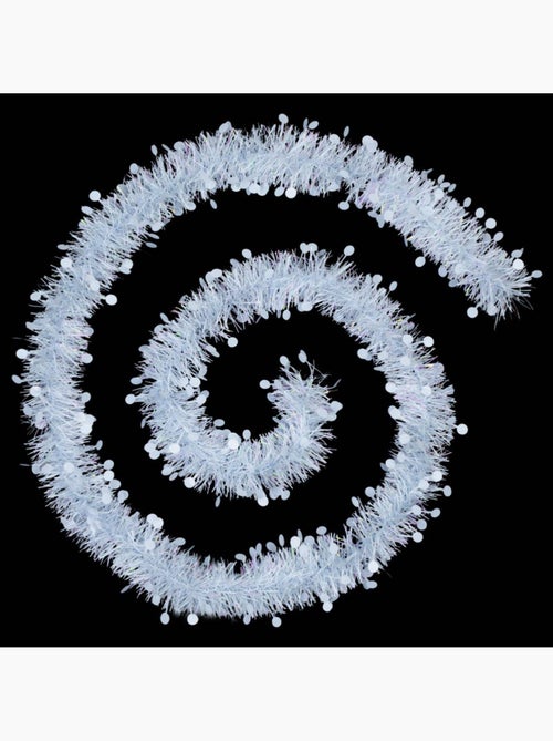 Guirlande pastilles embossées 10 cm x 2m 4 plis blanc - Kiabi Guirlande pastilles embossées 10 cm x 2m 4 plis blanc - Kiabi