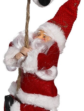 Guirlande pères noël grimpeurs en plastique 110cm