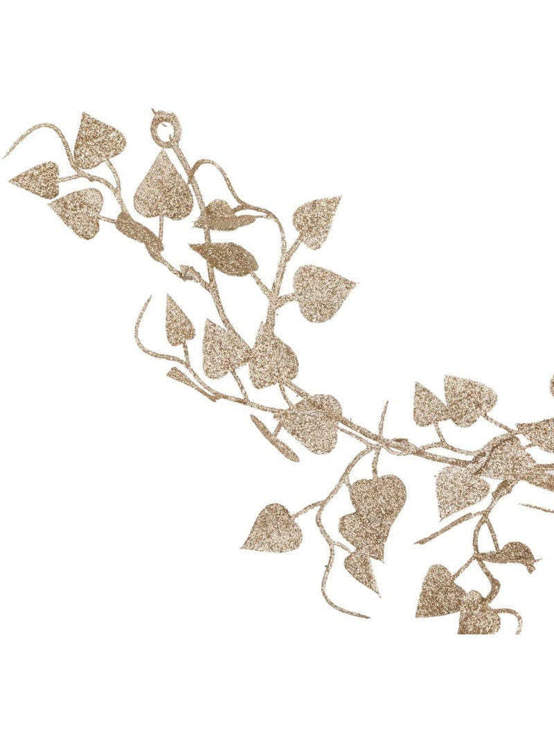 Guirlande petites feuilles 1,80m plastique or Champagne - Kiabi