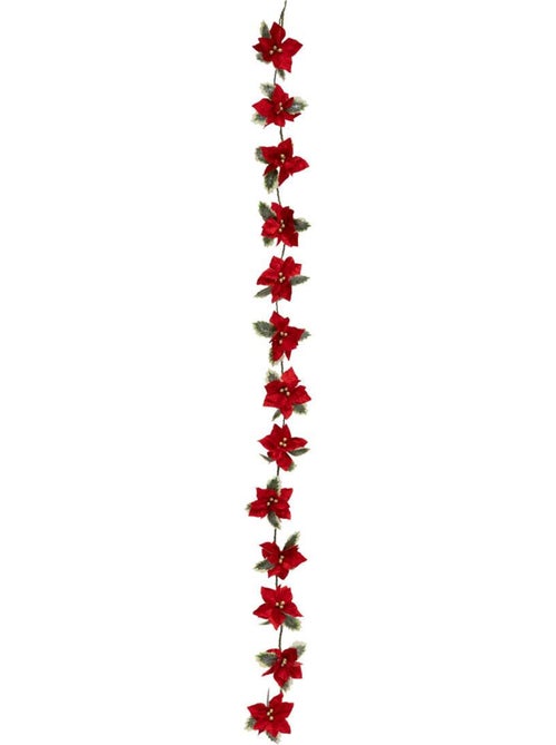 Guirlande poinsettia 1,80m plastique - Kiabi