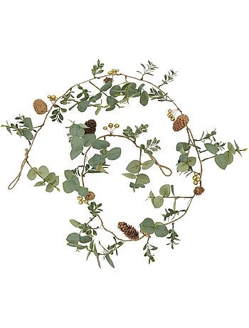Guirlande pomme de pain et eucalyptus long 1,5m vert