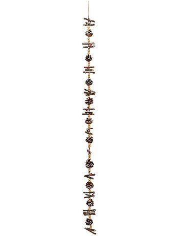 Guirlande pommes de pin et perles 1,5 m