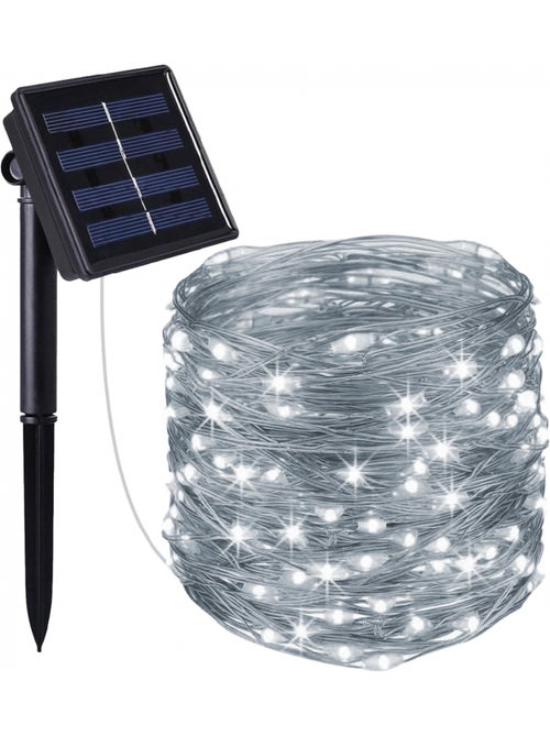 Guirlande solaire extérieure lumineuse jardin, terrasse - 12 m -  Linxor - Kiabi