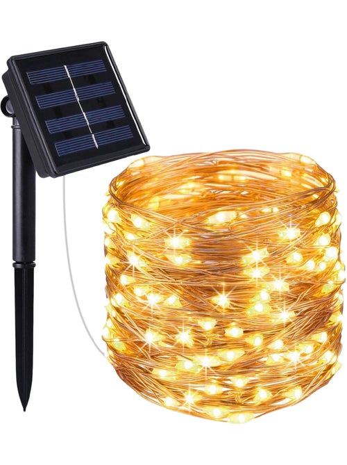 Guirlande solaire extérieure lumineuse jardin, terrasse - 32 m -Linxor - Kiabi