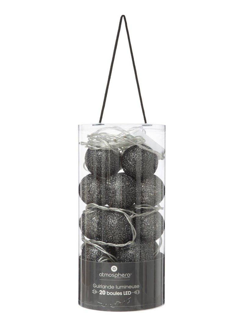 Guirlande sur secteur LED 20 boules Argent - Kiabi