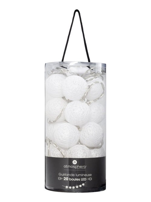 Guirlande sur secteur LED 20 boules - Kiabi