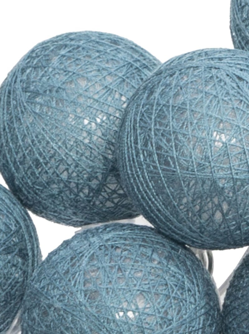 Guirlande sur secteur LED 20 boules Bleu - Kiabi